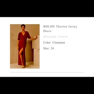 Anthropologie BHLDN Thornton Dress  in cinnamon NWOT